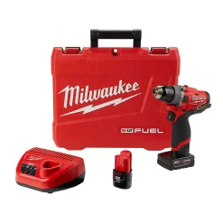 Outlet drills Store 30 Best deal 😀 Milwaukee M12 FUEL 12-Volt Lithium-Ion Brushless Cordless 1/2 In. 🔨 Hammer Drill Kit With 4.0 Ah And 2.0 Ah Battery And Hard Case ✨