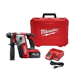 Outlet drills Store 32 Best deal 😉 Milwaukee M18 18-Volt Lithium-Ion Cordless 5/8 In. SDS-Plus Rotary 🔨 Hammer Kit W/(1) 3.0Ah Battery, Charger, Hard Case ✔️