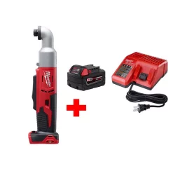 Outlet drills Store 20 Best deal ❤️ Milwaukee M18 18-Volt Lithium-Ion Cordless 1/4 In. Hex 2-Speed Right Angle Impact Driver W/ (1) 5.0Ah Battery And Charger 🌟