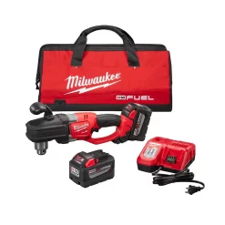 Buy ✨ Milwaukee M18 FUEL 18-Volt Lithium-Ion Brushless Cordless Hole Hawg 1/2 In. Right Angle Drill Kit W/(2) 9.0Ah Batteries 👏