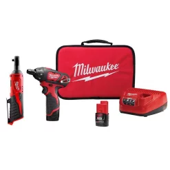 Best reviews of 💯 Milwaukee M12 12-Volt Lithium-Ion Cordless 1/4 In. Hex Screwdriver And 1/4 In. Ratchet Combo Kit (2-Tool) 🎁