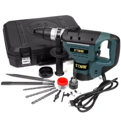 Coupon 🔔 Stark 8.3 Amp 1/2 In. Corded Electric SDS-Plus Rotary 🔨 Hammer Drill Kit With Chisel Bit Set 👍