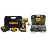 Best Pirce ⭐ DEWALT 20-Volt MAX XR Cordless Brushless 3-Speed 1/2 In. 🔨 Hammer Drill, (2) 20-Volt 5.0Ah Batteries & Mech Tool Set (142-Piece) 🎁 -Outlet drills Store unnamed file 1802