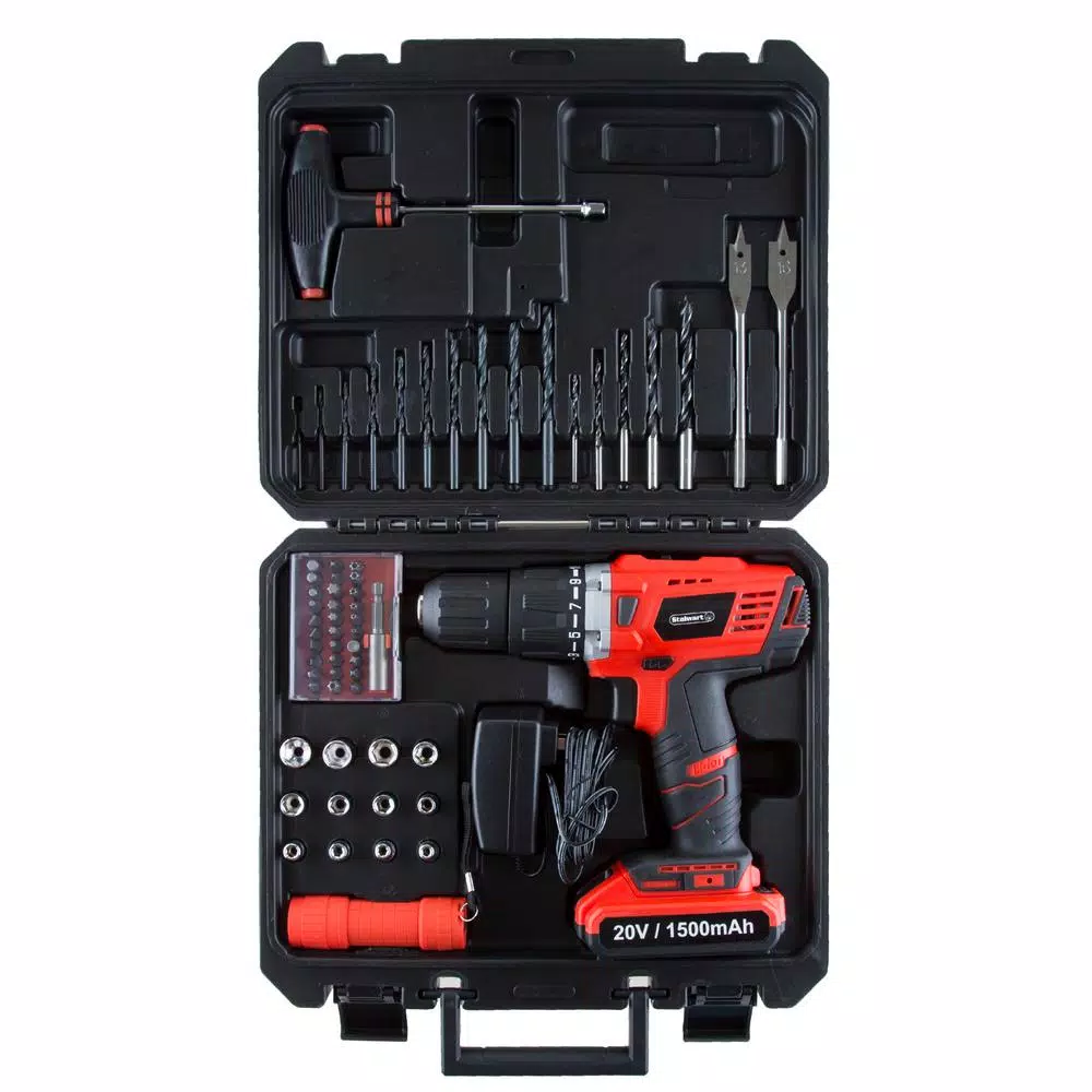 Hot Sale โ๏ธ Stalwart 20-Volt Lithium Ion 1/2 In. 2 Speed ๐จ Hammer Drill Set โค๏ธ 3 Hot Sale โ๏ธ Stalwart 20-Volt Lithium Ion 1/2 In. 2 Speed ๐จ Hammer Drill Set โค๏ธ - Image 2