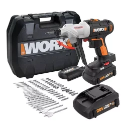Flash Sale 🎁 Worx POWER SHARE 20-Volt Switchdriver Cordless 1/4 In. Drill And Driver With 67-Piece Accessory Kit 🔔 -Outlet drills Store unnamed file 1895