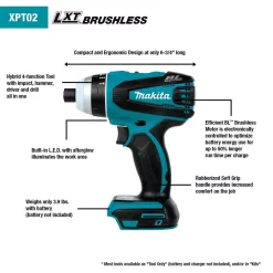 Brand new ๐ Makita 18-Volt LXT Lithium-Ion Brushless Cordless Hybrid 4-Function Impact ๐จ Hammer Driver Drill (Tool Only) ๐ 19 Brand new ๐ Makita 18-Volt LXT Lithium-Ion Brushless Cordless Hybrid 4-Function Impact ๐จ Hammer Driver Drill (Tool Only) ๐ -Outlet drills Store unnamed file 2240