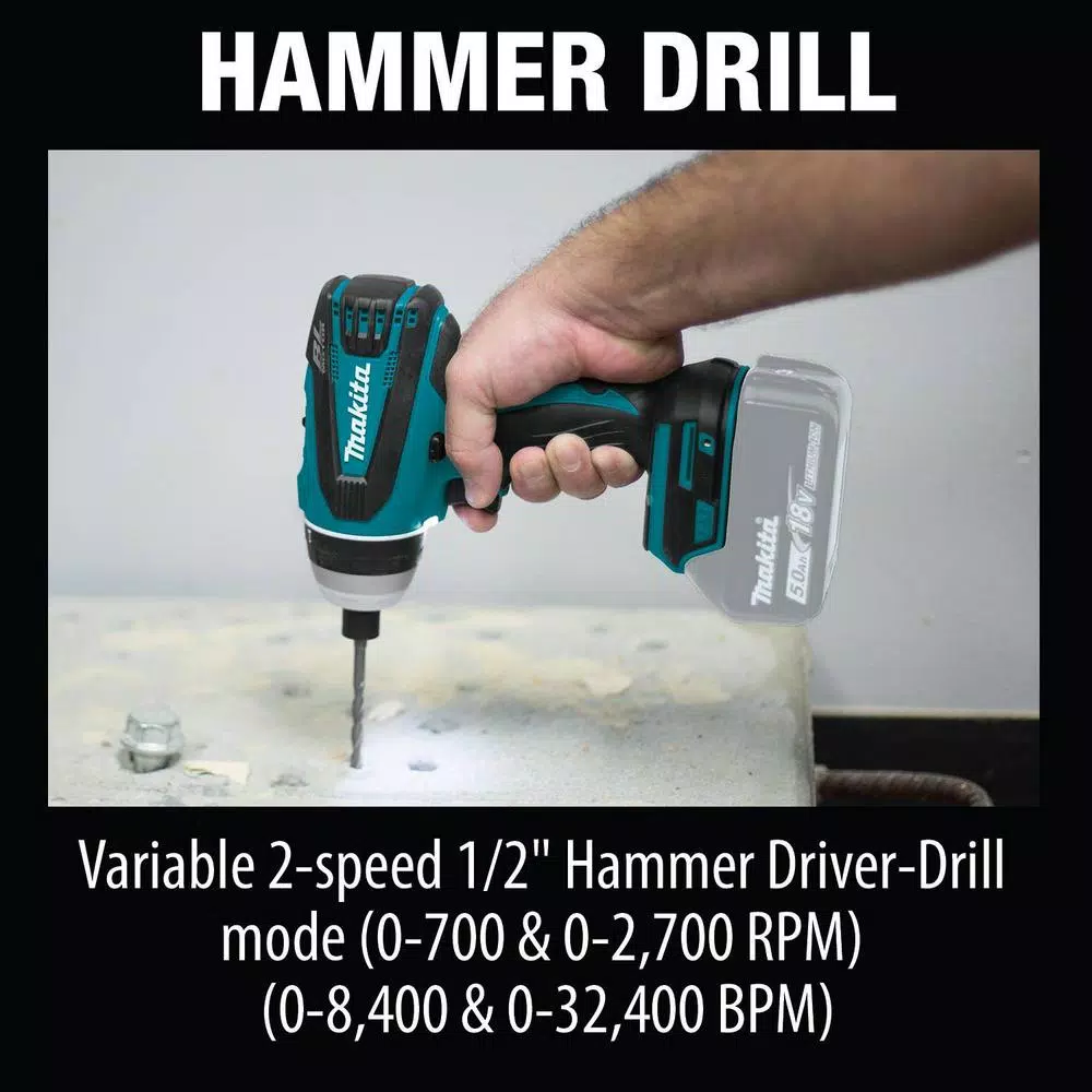 Brand new ๐ Makita 18-Volt LXT Lithium-Ion Brushless Cordless Hybrid 4-Function Impact ๐จ Hammer Driver Drill (Tool Only) ๐ 12 Brand new ๐ Makita 18-Volt LXT Lithium-Ion Brushless Cordless Hybrid 4-Function Impact ๐จ Hammer Driver Drill (Tool Only) ๐ - Image 10