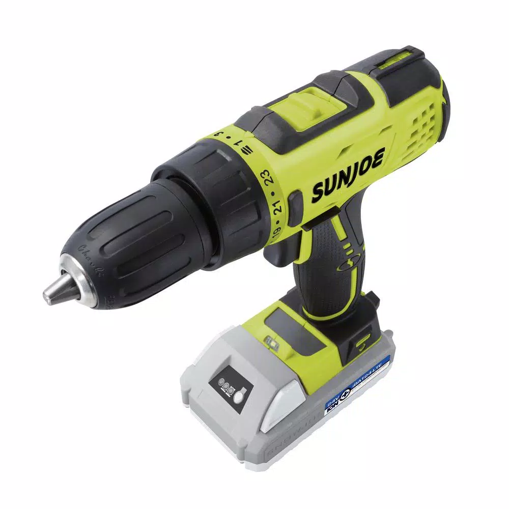 Brand new 👍 Sun Joe 24-Volt 0.5 In. Chuck Lithium-iON Cordless Drill/Driver Kit With 2.0 Ah Battery + Charger 😍 3 Brand new 👍 Sun Joe 24-Volt 0.5 In. Chuck Lithium-iON Cordless Drill/Driver Kit With 2.0 Ah Battery + Charger 😍 - Image 2