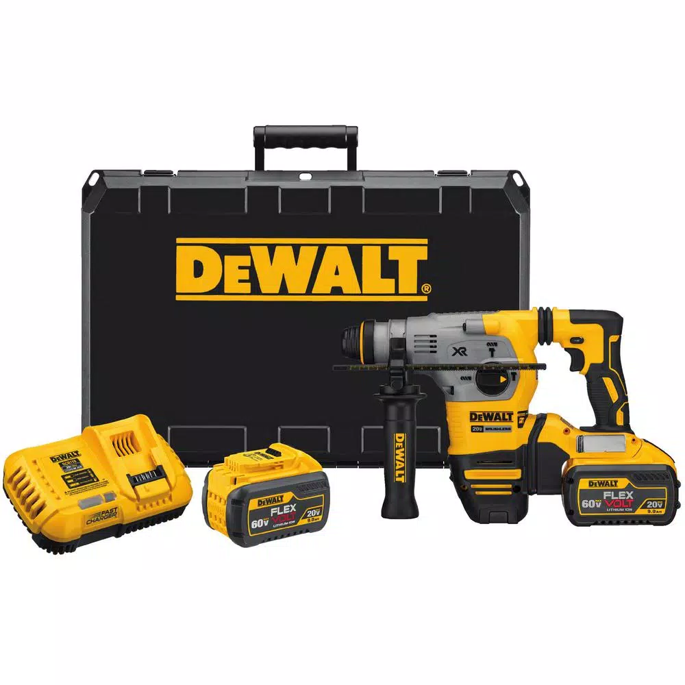 Discount 👍 DEWALT 20-Volt MAX XR Cordless Brushless 1-1/8 In. SDS Plus L-Shape Rotary 🔨 Hammer, (2) FLEXVOLT 9.0Ah Batteries & Charger 🤩 3 Discount 👍 DEWALT 20-Volt MAX XR Cordless Brushless 1-1/8 In. SDS Plus L-Shape Rotary 🔨 Hammer, (2) FLEXVOLT 9.0Ah Batteries & Charger 🤩