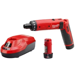 Cheapest 🧨 Milwaukee M4 4-Volt Lithium-Ion Cordless 1/4 In. Hex Screwdriver 2-Battery Kit ❤️