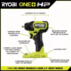 Budget 😍 RYOBI ONE+ HP 18V Brushless Cordless Compact 1/2 In. Drill/Driver, 4-Mode 3/8 In. Impact 🔧 Wrench, (2) 1.5 Ah Batteries, Charger 😀 -Outlet drills Store unnamed file 2561