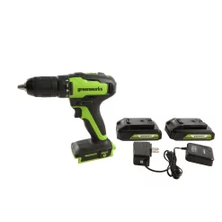 Budget 🎉 Greenworks 24-Volt Battery Cordless Brushless 1/2 In. Drill/Driver 2-Batteries, Charger, Tool Bag, Belt Clip Included, DD24L1520 🎁