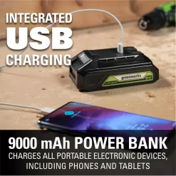 Budget 🎉 Greenworks 24-Volt Battery Cordless Brushless 1/2 In. Drill/Driver 2-Batteries, Charger, Tool Bag, Belt Clip Included, DD24L1520 🎁 -Outlet drills Store unnamed file 2876