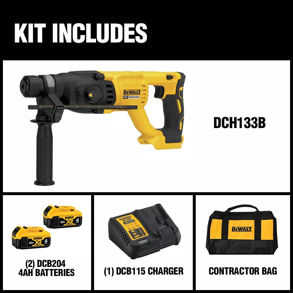 Outlet 😀 DEWALT 20-Volt MAX Cordless Brushless 1 In. SDS Plus D-Handle Rotary 🔨 Hammer,(2) 20-Volt 4.0Ah Batteries & 3/8 In. Impact 🔧 Wrench 🛒 4 Outlet 😀 DEWALT 20-Volt MAX Cordless Brushless 1 In. SDS Plus D-Handle Rotary 🔨 Hammer,(2) 20-Volt 4.0Ah Batteries & 3/8 In. Impact 🔧 Wrench 🛒 - Image 2