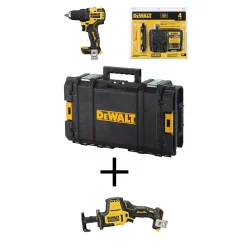 New π DEWALT ATOMIC 20-Volt MAX Cordless Brushless 1/2 In. Drill/Driver Kit, (1) 4.0Ah Battery, Reciprocating Saw & Tough System π₯