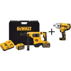 Wholesale 🎉 DEWALT FLEXVOLT 60-Volt MAX Brushless 1-9/16 In. SDS MAX Rotary 🔨 Hammer, (2) FLEXVOLT 9.0Ah Batteries & 1/2 In. Impact 🔧 Wrench 😀