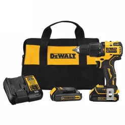 Top 10 🤩 DEWALT ATOMIC 20-Volt MAX Cordless Brushless Compact 1/2 In. 🔨 Hammer Drill, (2) 20-Volt 1.3Ah Batteries, Charger & Bag 👏