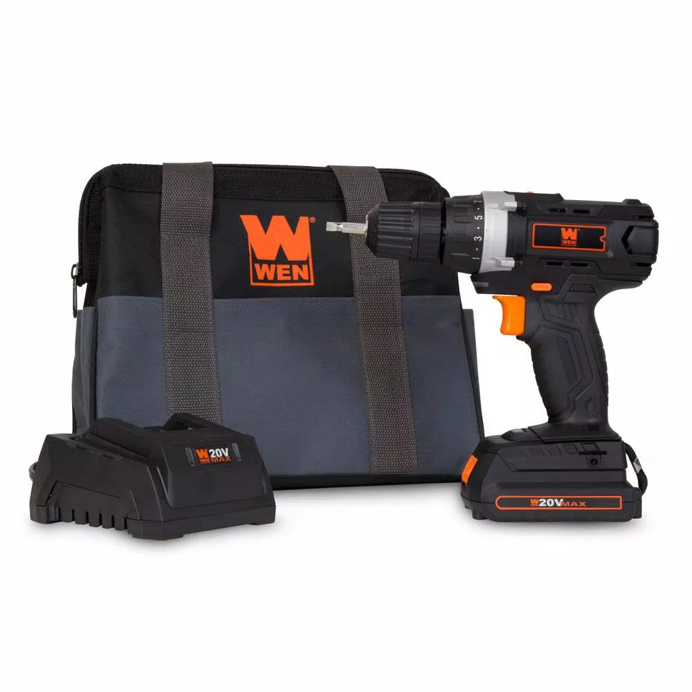 Discount 𧨠WEN 20-Volt MAX Lithium-Ion 3/8 In. Cordless Drill/Driver With Bits And Carrying Bag π 3 Discount 𧨠WEN 20-Volt MAX Lithium-Ion 3/8 In. Cordless Drill/Driver With Bits And Carrying Bag π - Image 2