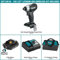 Flash Sale 🧨 Makita 18-Volt LXT Lithium-Ion Sub-Compact Brushless Cordless Impact Driver Kit With (1) Battery 2.0Ah, Charger, And A Bag 🧨 -Outlet drills Store unnamed file 3479