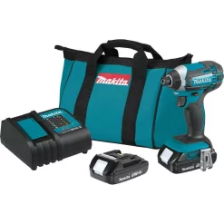 Best Sale ⭐ Makita 1.5 Ah 18-Volt LXT Lithium-Ion Compact Cordless 1/4 In. Impact Driver Kit 😉
