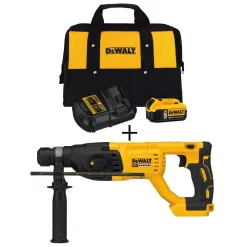 Buy ⌛ DEWALT 20-Volt MAX Cordless Brushless 1 In. SDS Plus D-Handle Rotary 🔨 Hammer With (1) 20-Volt 5.0Ah Battery & Charger 🛒