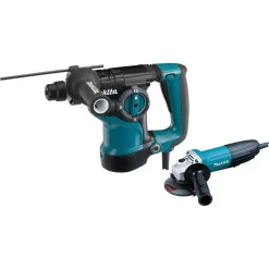 Outlet drills Store 28 Best deal 😀 Makita 7 Amp 1-1/8 In. Corded SDS-Plus Concrete/Masonry Rotary 🔨 Hammer Drill With 7.5 Amp 4-1/2 In. Angle Grinder And Hard Case 🎁