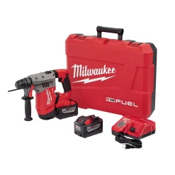 Best Sale 🥰 Milwaukee M18 FUEL 18-Volt Lithium-Ion Brushless Cordless 1-1/8 In. SDS-Plus Rotary 🔨 Hammer Kit W/(2) 9.0Ah Batteries,Rapid Charger 🌟