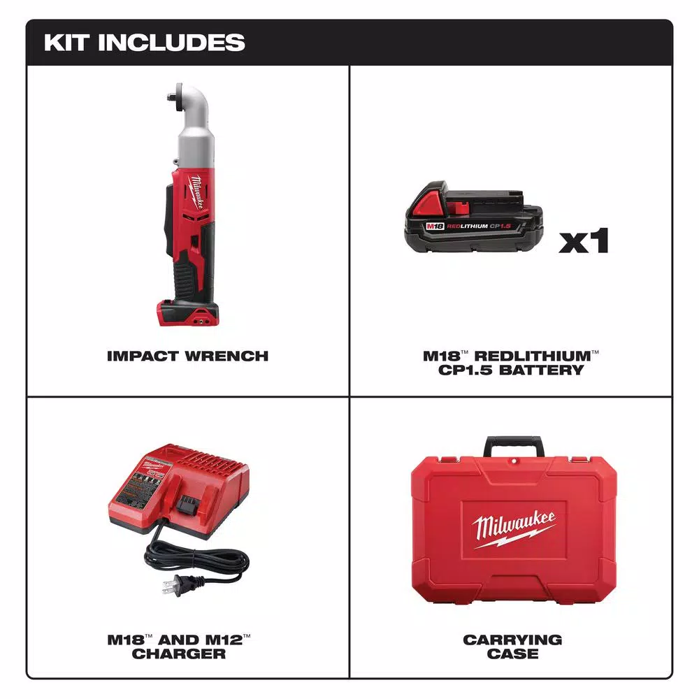 Coupon ⌛ Milwaukee M18 18-Volt Lithium-Ion Cordless 3/8 In. 2-Speed Right Angle Impact 🔧 Wrench Kit W/(1) 1.5Ah Batteries, Charger, Hard Case 🛒 4 Coupon ⌛ Milwaukee M18 18-Volt Lithium-Ion Cordless 3/8 In. 2-Speed Right Angle Impact 🔧 Wrench Kit W/(1) 1.5Ah Batteries, Charger, Hard Case 🛒 - Image 2