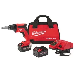 Discount 🎁 Milwaukee M18 FUEL 18-Volt Lithium-Ion Brushless Cordless Drywall Screw Gun Kit With (2) 5.0Ah Batteries, Charger And Tool Bag 🔔