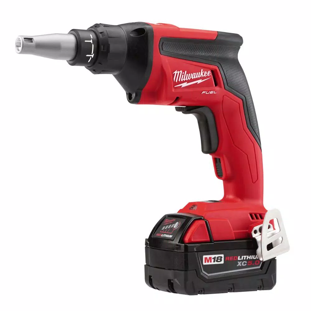 Discount π Milwaukee M18 FUEL 18-Volt Lithium-Ion Brushless Cordless Drywall Screw Gun Kit With (2) 5.0Ah Batteries, Charger And Tool Bag π 5 Discount π Milwaukee M18 FUEL 18-Volt Lithium-Ion Brushless Cordless Drywall Screw Gun Kit With (2) 5.0Ah Batteries, Charger And Tool Bag π - Image 3