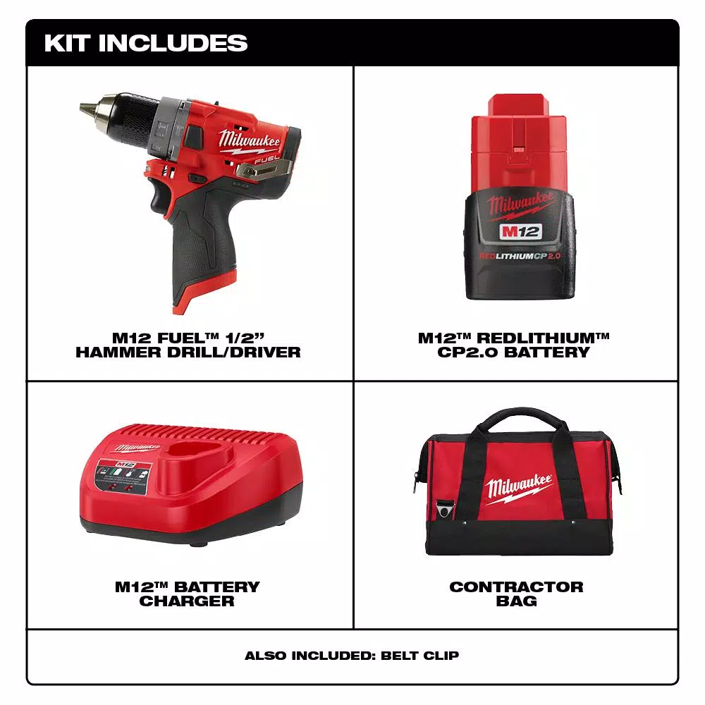Best reviews of ๐ Milwaukee M12 FUEL 12-Volt Lithium-Ion Brushless Cordless 1/2 In. ๐จ Hammer Drill Kit With 2.0 Ah Battery And Bag ๐ 4 Best reviews of ๐ Milwaukee M12 FUEL 12-Volt Lithium-Ion Brushless Cordless 1/2 In. ๐จ Hammer Drill Kit With 2.0 Ah Battery And Bag ๐ - Image 2