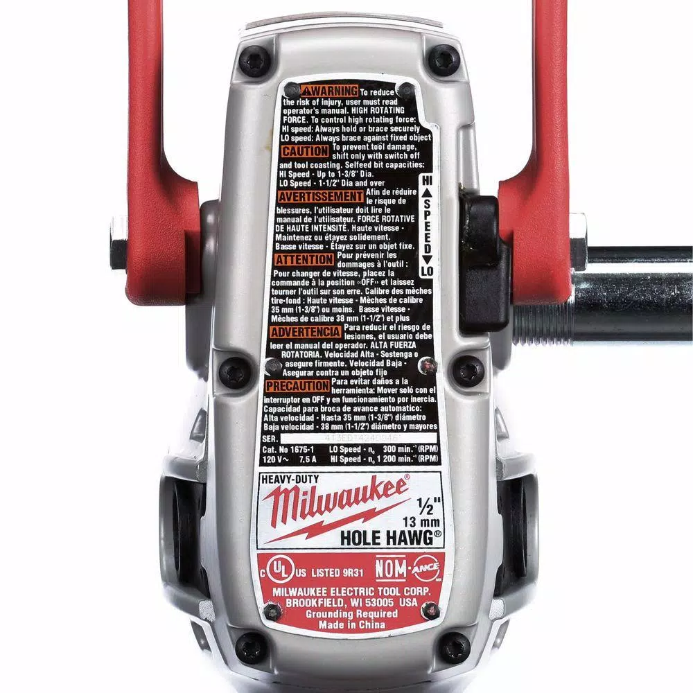Best Sale ๐ Milwaukee 7.5 Amp 1/2 In. Hole Hawg Drill Kit With Case ๐ 9 Best Sale ๐ Milwaukee 7.5 Amp 1/2 In. Hole Hawg Drill Kit With Case ๐ - Image 7