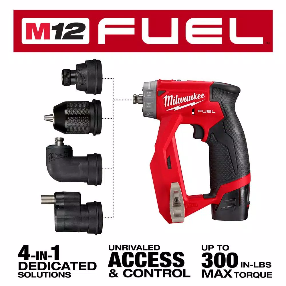 Deals โญ Milwaukee M12 FUEL 12-Volt Lithium-Ion Brushless Cordless 4-in-1 Installation 3/8 In. Drill Driver Kit W/ Bonus 2.0Ah Battery ๐ฏ 4 Deals โญ Milwaukee M12 FUEL 12-Volt Lithium-Ion Brushless Cordless 4-in-1 Installation 3/8 In. Drill Driver Kit W/ Bonus 2.0Ah Battery ๐ฏ - Image 2