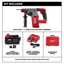 Discount 😍 Milwaukee M18 FUEL 18-Volt Lithium-Ion Brushless Cordless 1 In. SDS-Plus Rotary 🔨 Hammer Kit With Two 5.0Ah Batteries, Hard Case 🥰 -Outlet drills Store unnamed file 888