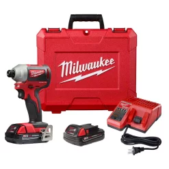 Top 10 💯 Milwaukee M18 18-Volt Lithium-Ion Brushless Cordless 1/4 In. Impact Driver Kit With Two 2.0 Ah Batteries, Charger And Hard Case 🌟
