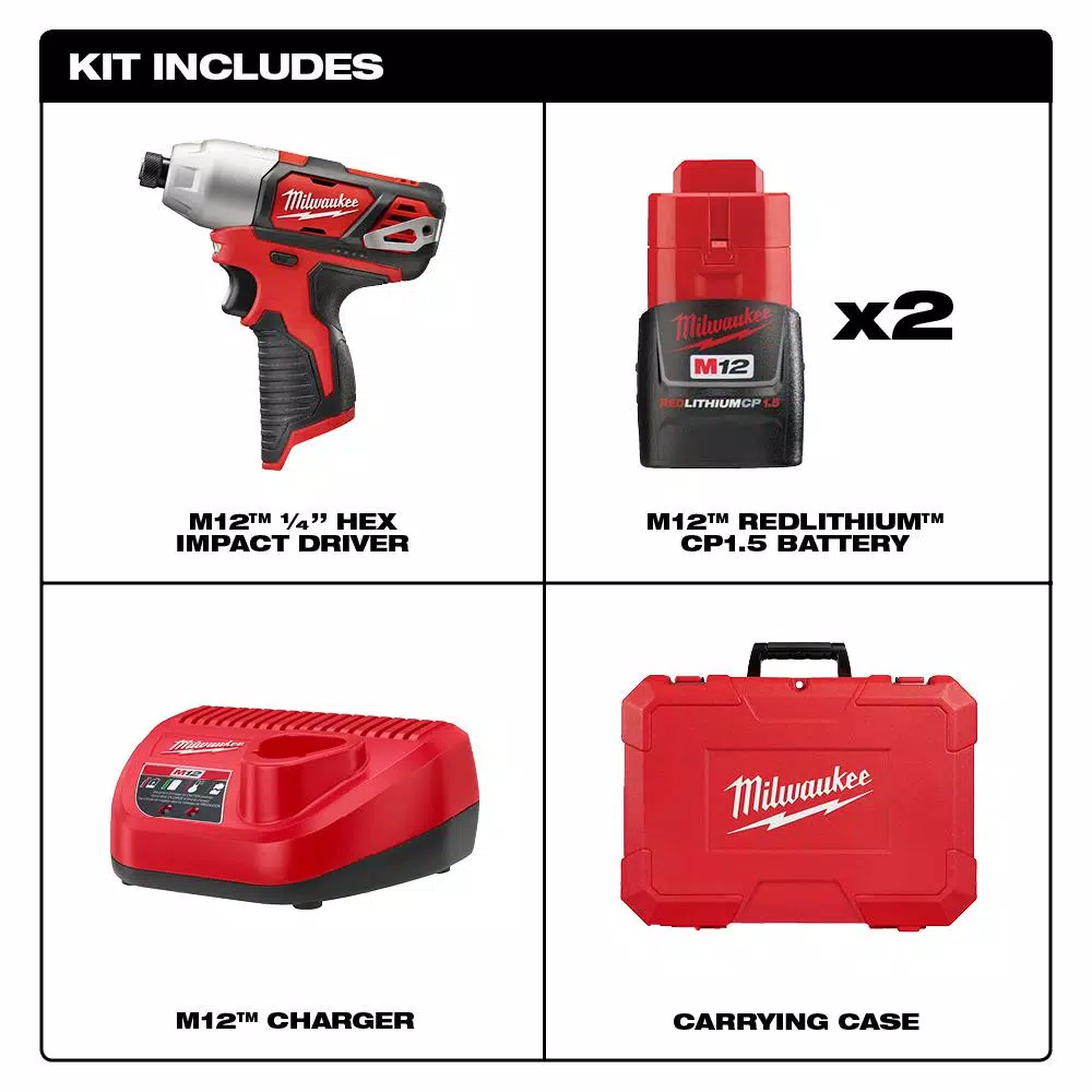 Cheapest ๐ Milwaukee M12 12-Volt Lithium-Ion Cordless 1/4 In. Impact Driver Kit W/(2) 1.5Ah Batteries, Charger & Case ๐คฉ 4 Cheapest ๐ Milwaukee M12 12-Volt Lithium-Ion Cordless 1/4 In. Impact Driver Kit W/(2) 1.5Ah Batteries, Charger & Case ๐คฉ - Image 2