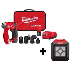 Buy 😍 Milwaukee M12 FUEL 12-Volt Lithium-Ion Brushless Cordless 4-in-1 Installation 3/8 In. Drill Driver Kit W/ M12 Flood Light 🧨